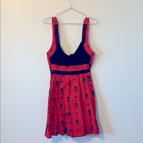 Shrine Dresses & Skirts - 2 for 15! Orange Skull print Skater Dress